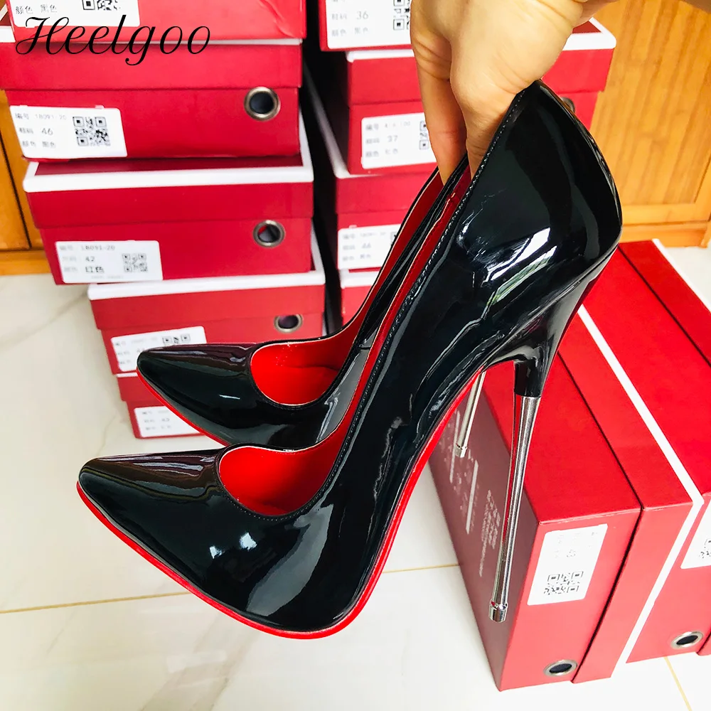 Customize Newly 16cm Extreme Metal High Heels Stilettos Sexy Women Black Red inside Pumps Party Unisex Man Shoes Crossdresser