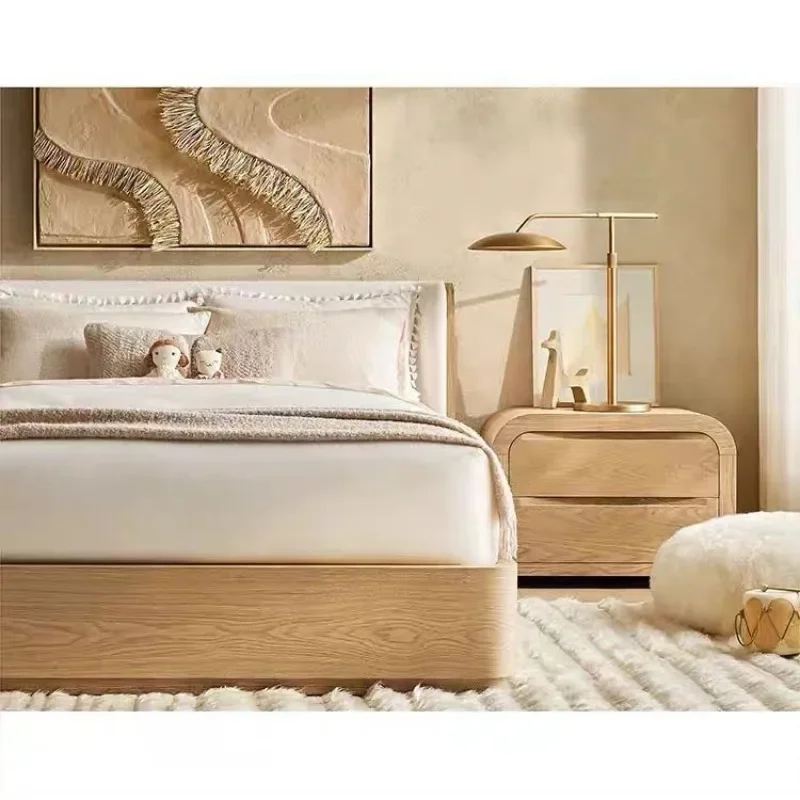 American solid wood oak children's bed French retro simple modern north lying boy and girl bed