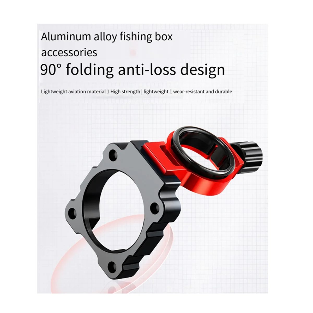 Fishing Umbrella Stand Holder Foldable Bracket Anti-Rust Portable Accessories Removable for Fishing Tackle Box Red