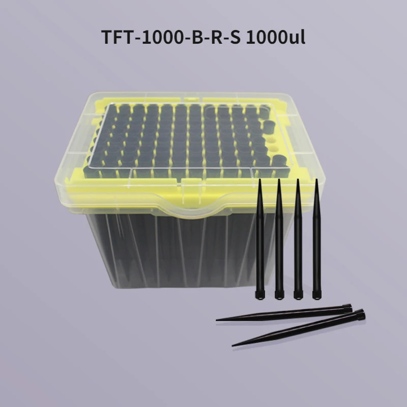 96 Pcs Cassette Micropipet Tips 50ul/200ul/1000ul Zwarte Geleidende Steriele Cartridge Filter Tips Lab Apparatuur 95Mm/58Mm
