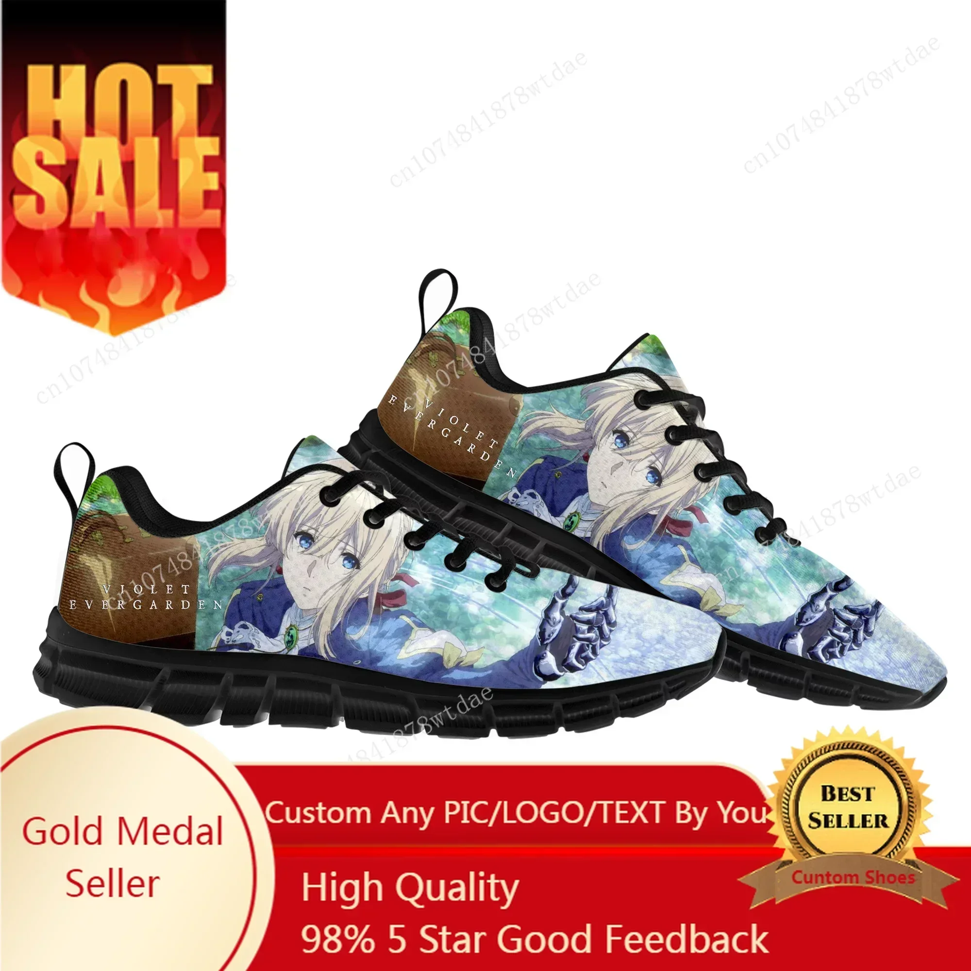 

Violet Evergarden Sports Shoes Mens Womens Teenager Kids Children Sneakers High Quality Anime Cartoon Manga Sneaker Fashion Shoe