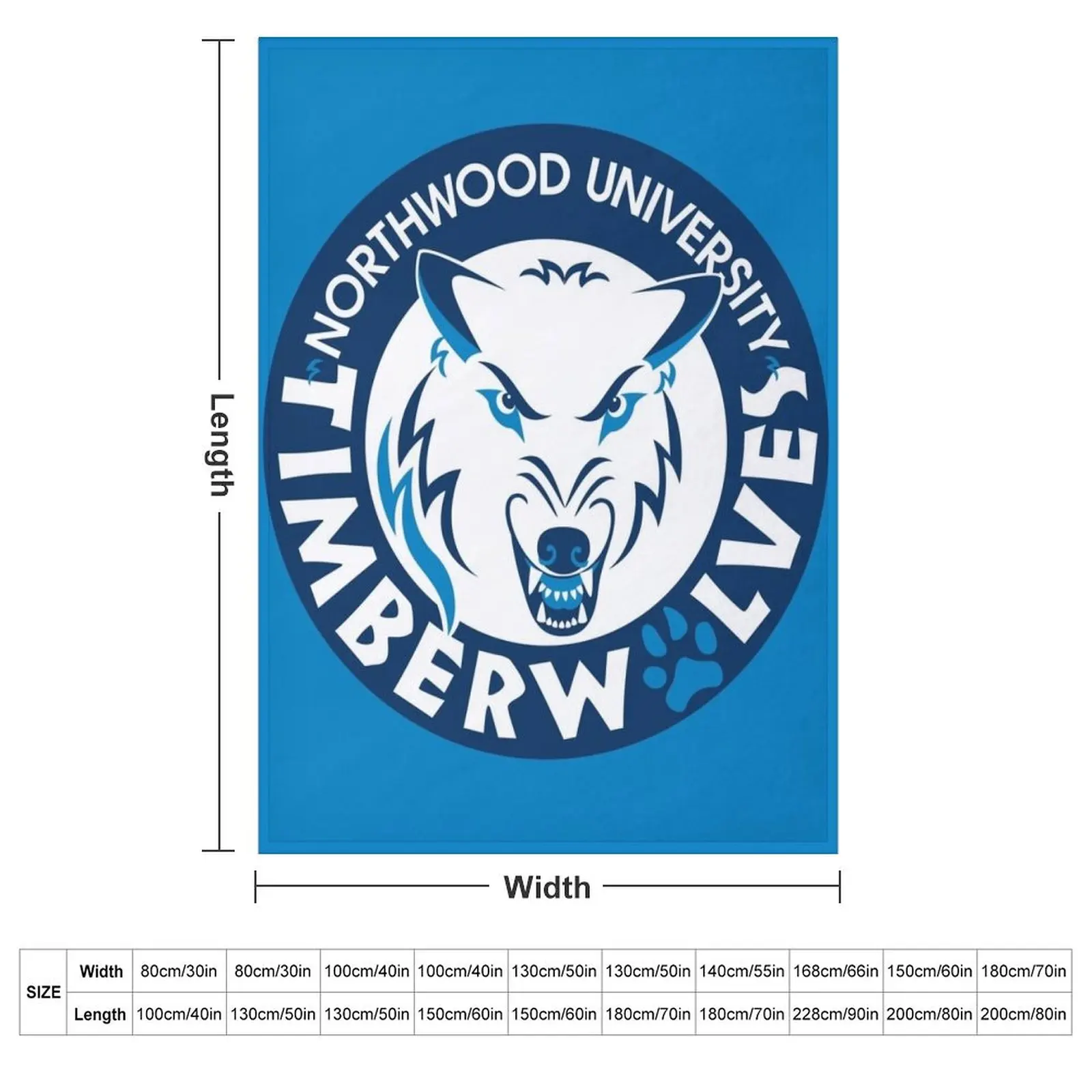 Northwood Timberwolves Throw Blanket couch cozy soft plush fuzzy picnic outdoor blanket 2