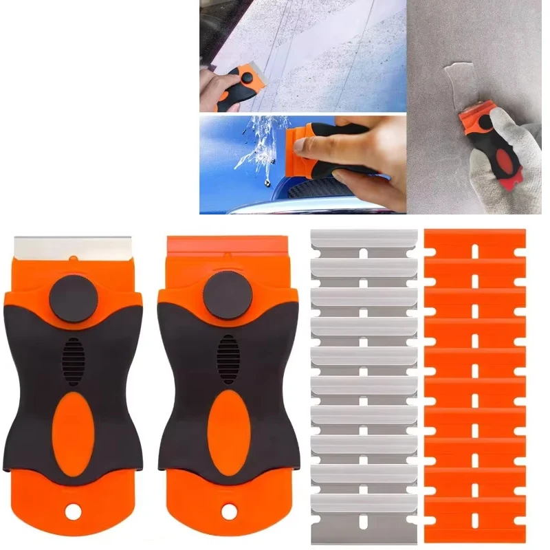Mini-Rasierklingen-Schaber, Mehrzweck-Farbschaber, Reinigungswerkzeug zum Schaben von Etiketten, Abziehbildern und Aufklebern von Autofenstern aus Glas