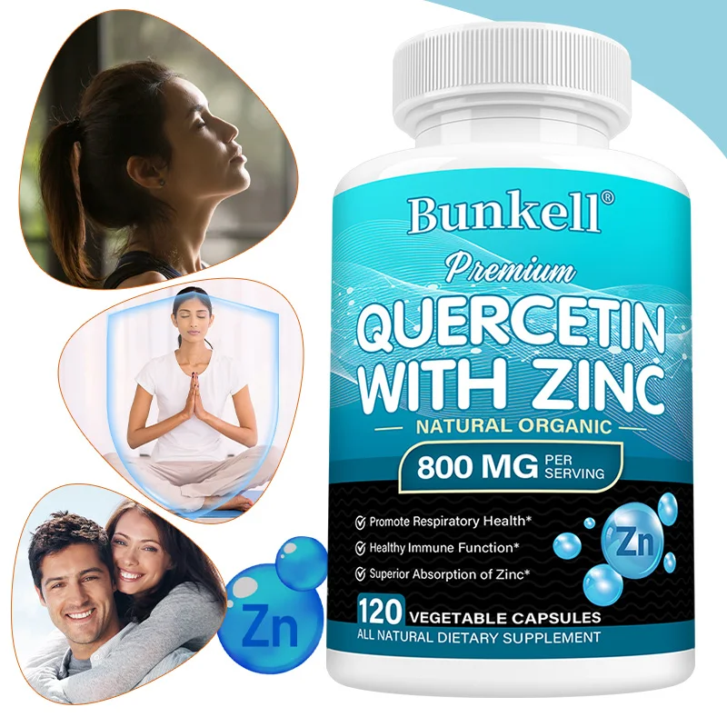 

Цинковые капсулы Quercetin — антиоксидант, иммунитет, сердечно-сосудистые и здоровье дыхательных средств, веганский