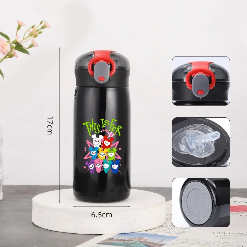 460ML Thermos Cup Kpop TWICE Stainless Steel Insulated Cup Man Woman Cute Water Bottle Portable Outdoor Sport Water Cups Gift view 2