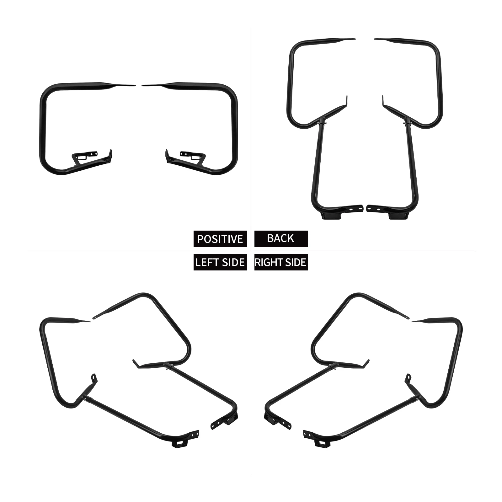 Motorcycle Saddlebag Bracket Guard W/ Support Bar Set For Harley Touring Road King Road Street Electra Glide Classic 1997-2008