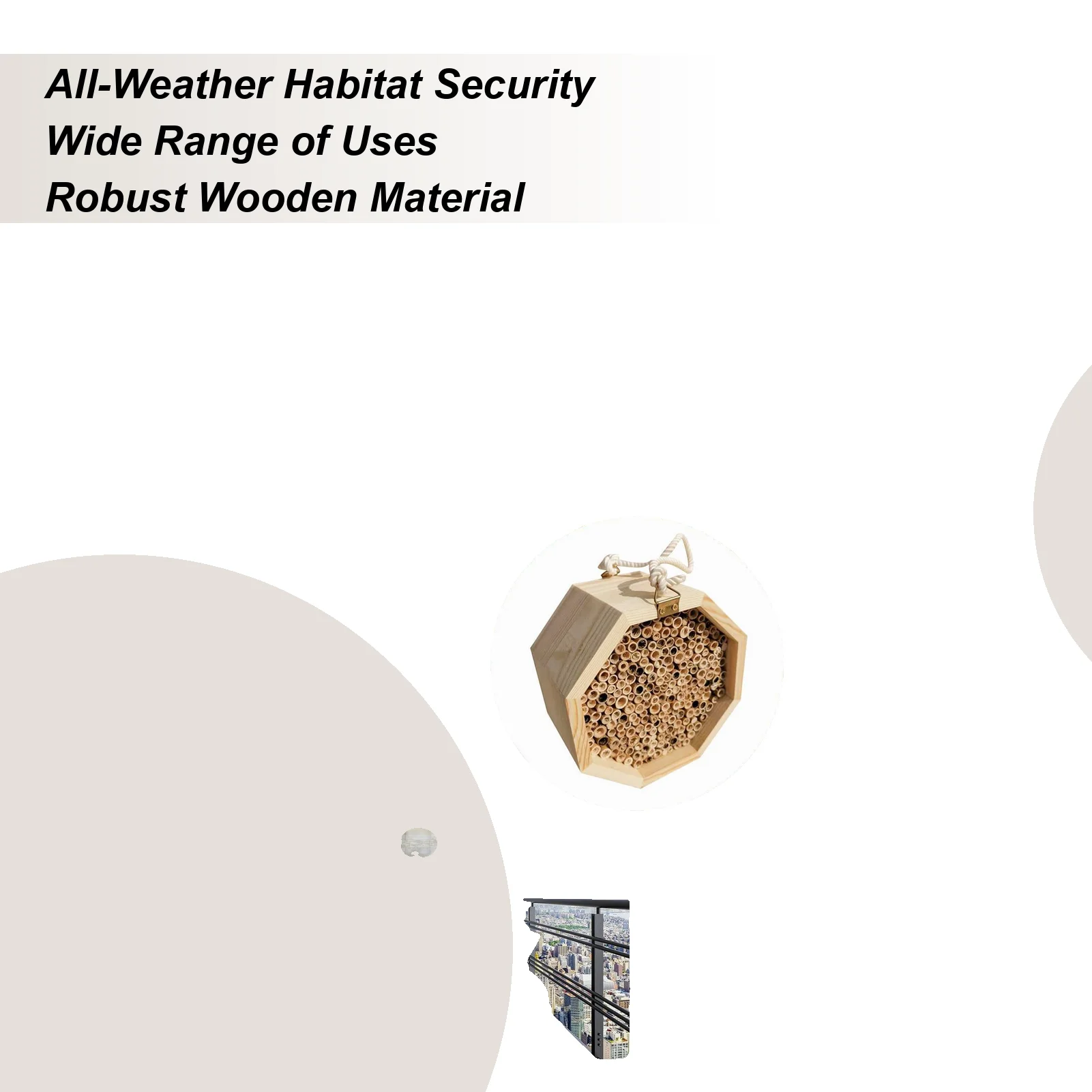 

Bee House Wooden Insect Bee House Wood Bug Room Hotel Shelter Nesting Box Garden Decoration bee queen mating box Creative