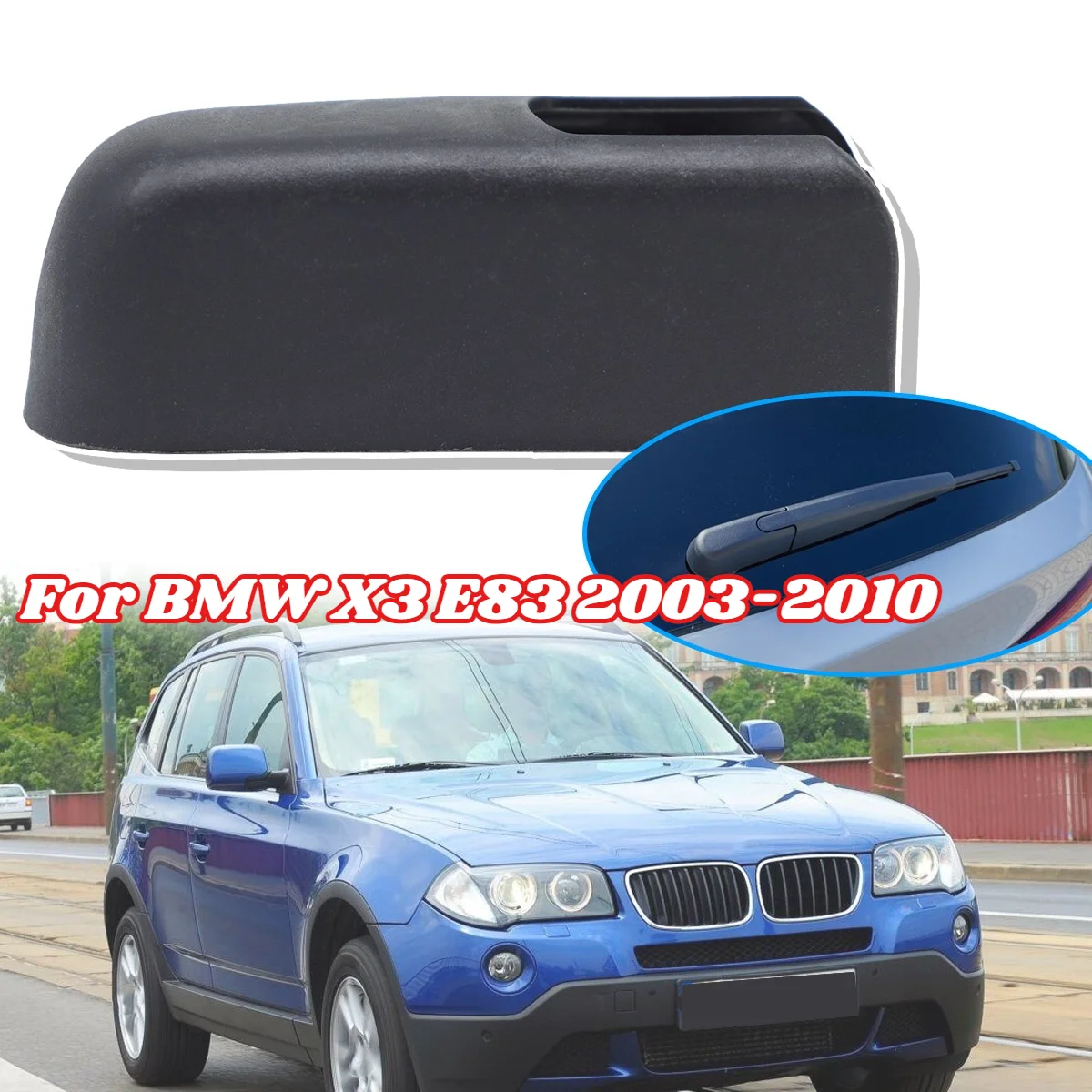 Car Rear Window Wiper Arm Nut Cap Clip Cover Rear Windscreen Wiper Rocker Protective Cover For BMW X3 E83 2003 2004 2005-2010