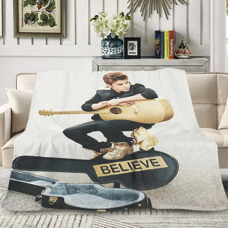 Winter Blanket T-Justin Biebers Warm Winter Blankets Fluffy Soft Blankets Microfiber Bedding Knee Bed Fleece Camping Custom Home