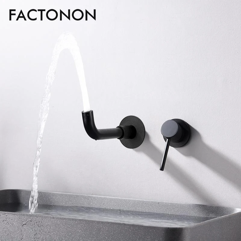 FACTONON Смеситель для мытья ванной комнаты Смеситель для горячего и холодного душа Смесители для воды Настенное крепление Излив для ванны Картридж с одной ручкой FACTONON Смеситель для мытья ванной комнаты Смеситель для горячего и холодного душа Смесители для воды Настенное крепление Излив для ванны Картридж с одной ручкой