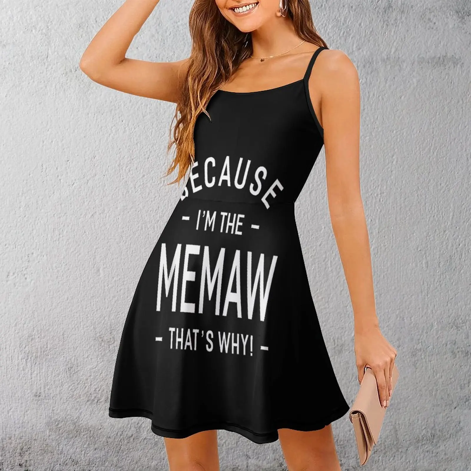 

Экзотика, потому что я встречу, что почему! Женское платье на бретельках с юмором и графикой для вечеринок, женское платье на подтяжках, новинка