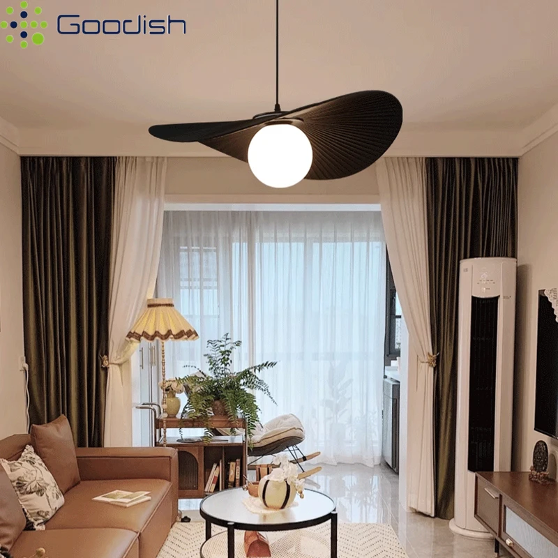 Vintage Simplicity Lotus Leaf Cap LED Pendant Light Bead Shaped Creative Indoor Chandelier for Living Room Home Decor