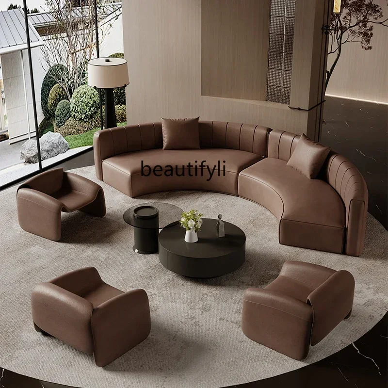 Semicircular curved special-shaped sofa beauty salon office hotel rest area reception negotiation