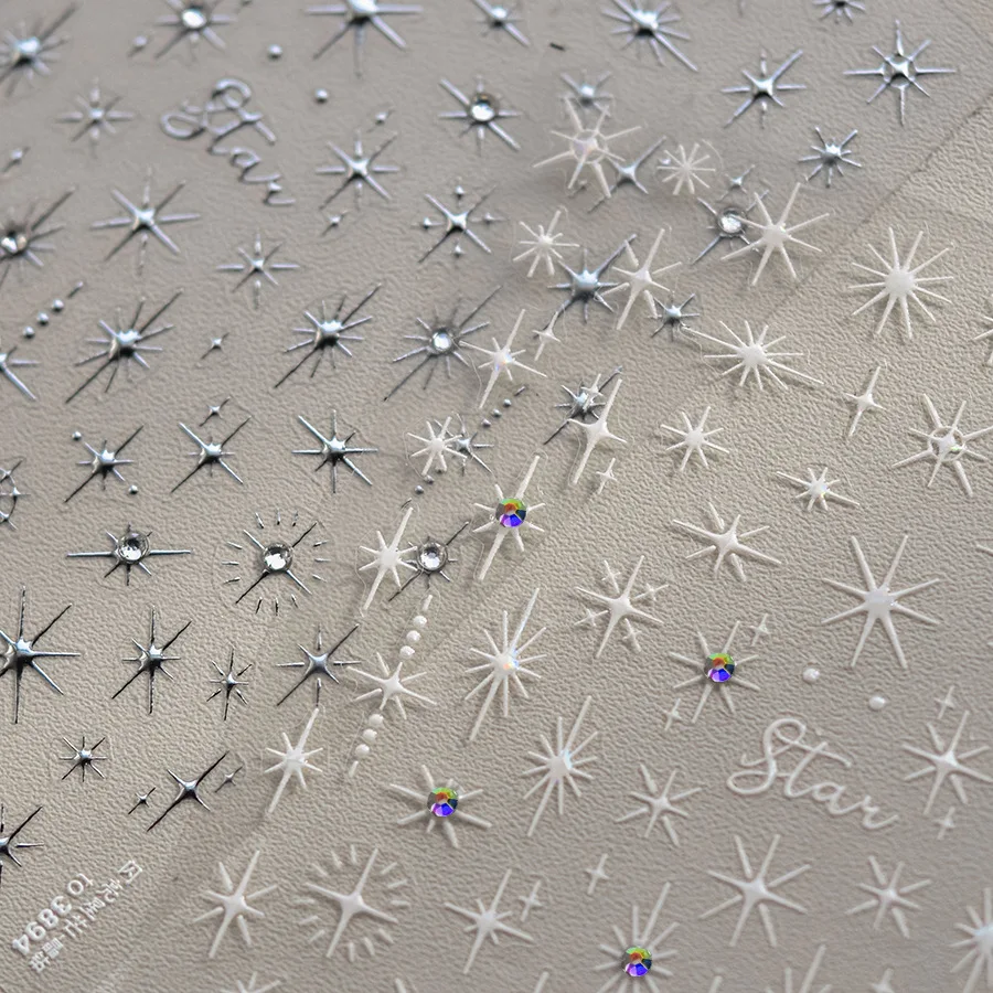 1 pz 5D Totem Simboli geometrici Stella Adesivi per unghie Glitter Starlight Strass Slider Decorazioni per unghie artistiche Decalcomanie per manicure fai da te