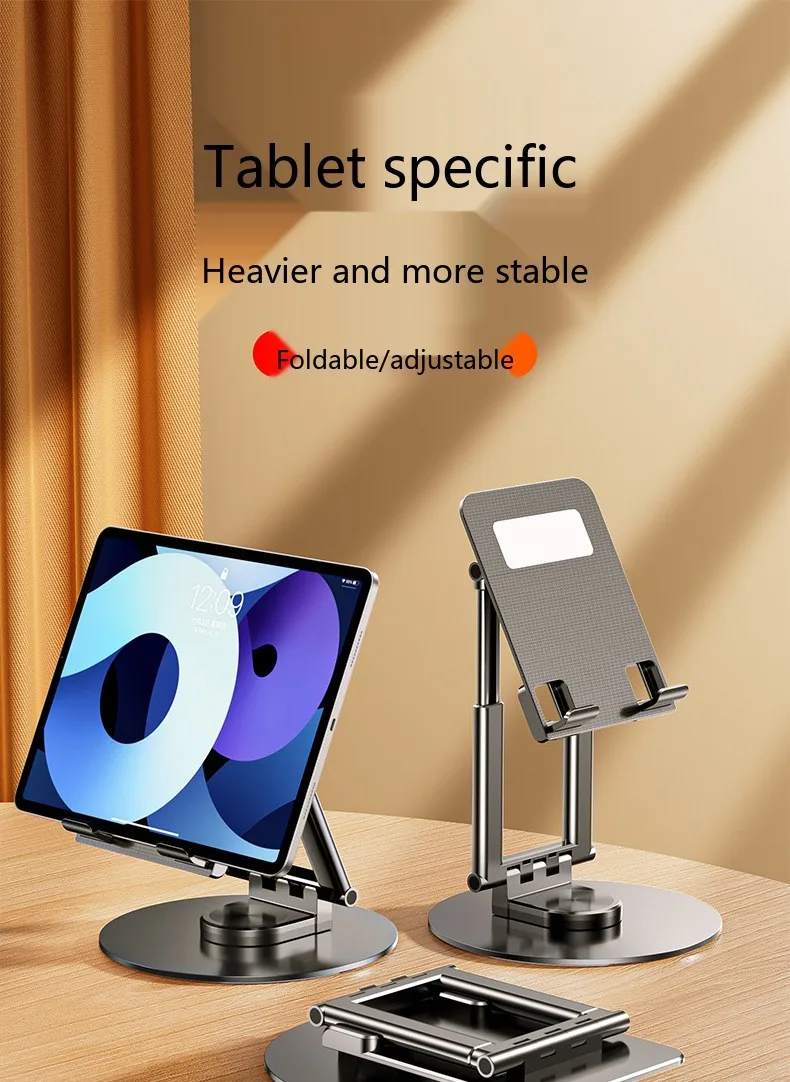Desktop-Tablet-Ständer, Teleskopisch, Faltbar, Drehbar, Lazy-Halterung für Live-Streaming, Video, Online-Kurse, für Zuhause und Büro – Detail 1