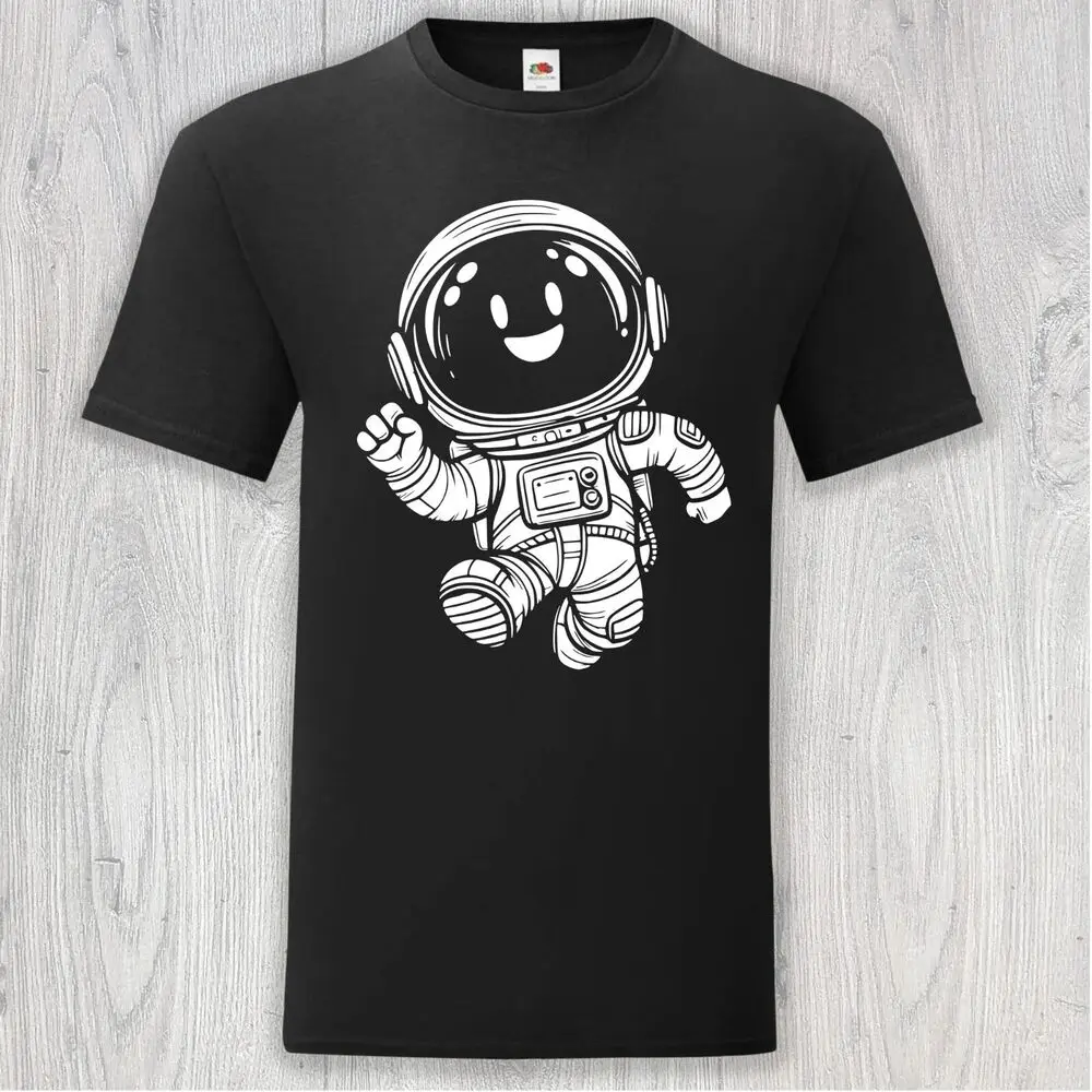 Cartoon Style Astronaut Hand Printed T-Shirt Gift Size S - 3XL  High Quality 100%Cotton Short Sleeve