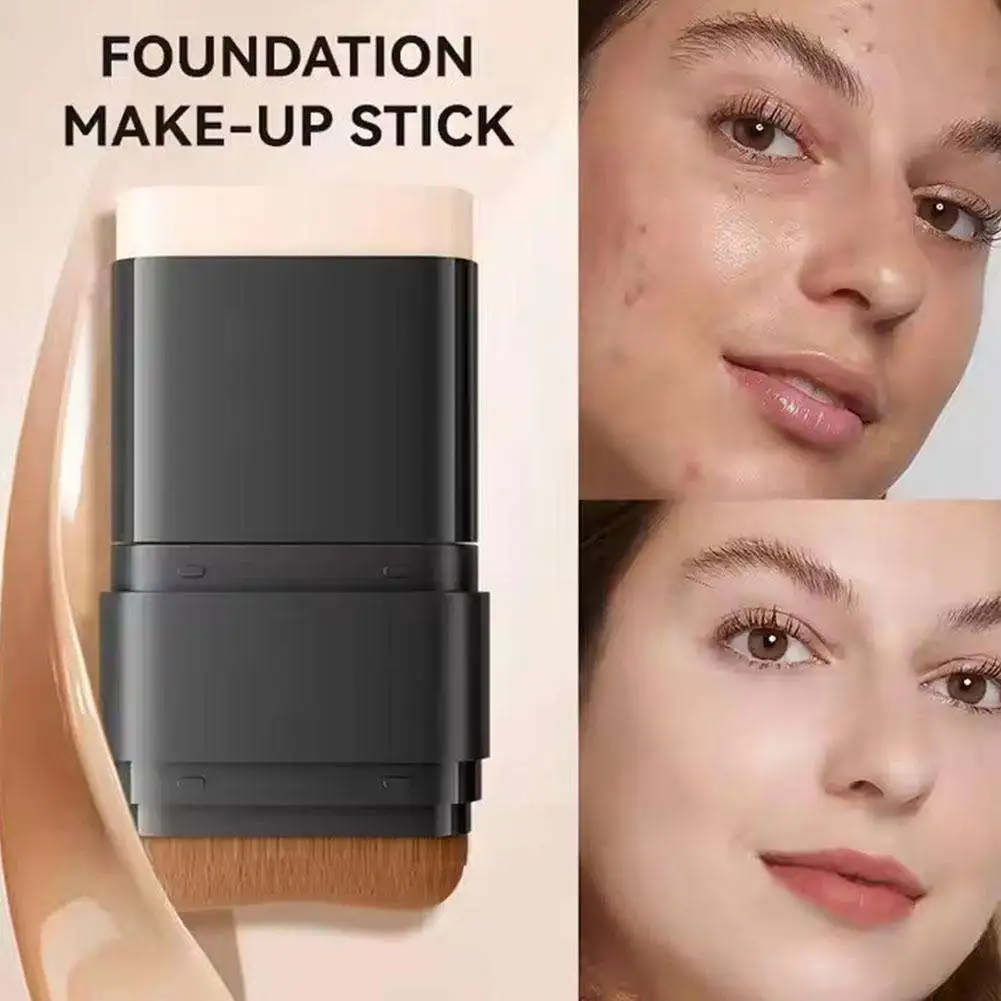 Eraser Foundation คอนซีลเลอร์ Stick Water Moist Light Gloss Natural Color Foundation ครอบคลุมสิว Dark Under-eye Circles Make Up