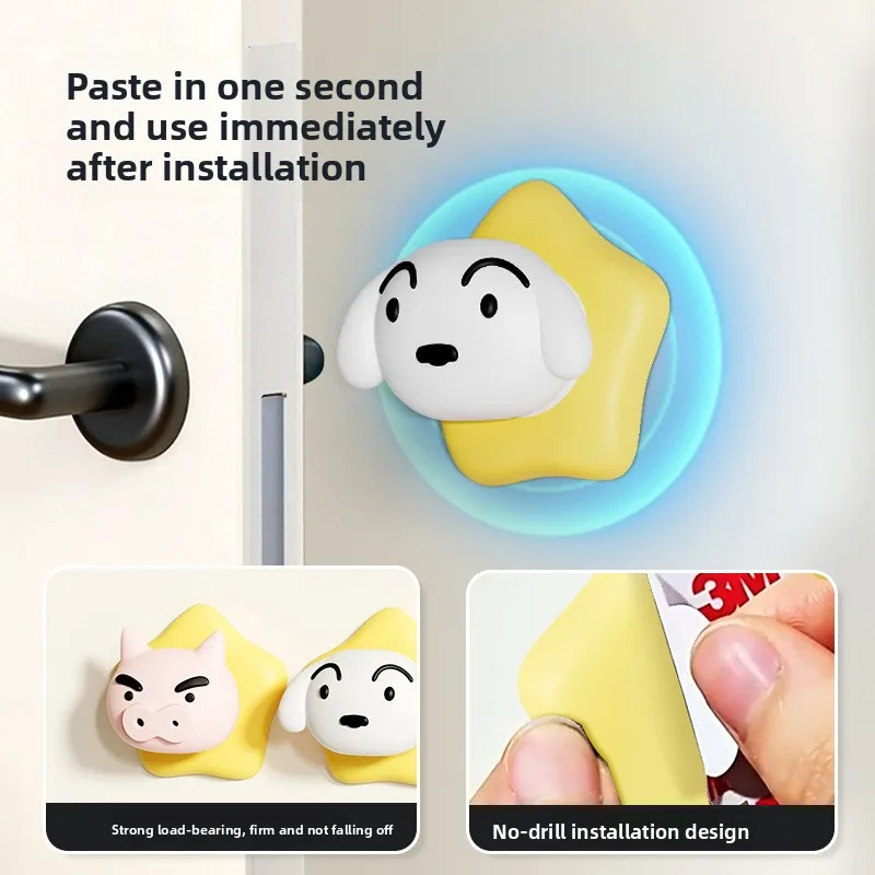 Crayon Shin-chan pare-chocs d'angle PVC poignée pare-chocs Anti-choc Protection Porte Pad créatif amélioration de l'habitat mur protecteur Pad