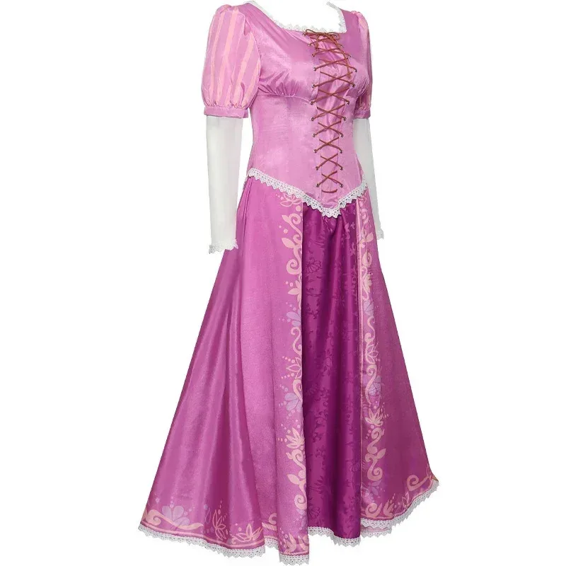 Disfraz de Rapunzel para mujer adulta, vestido morado de princesa Rapunzel enredado, Cosplay, ropa de fiesta de Carnaval y Halloween para adulto