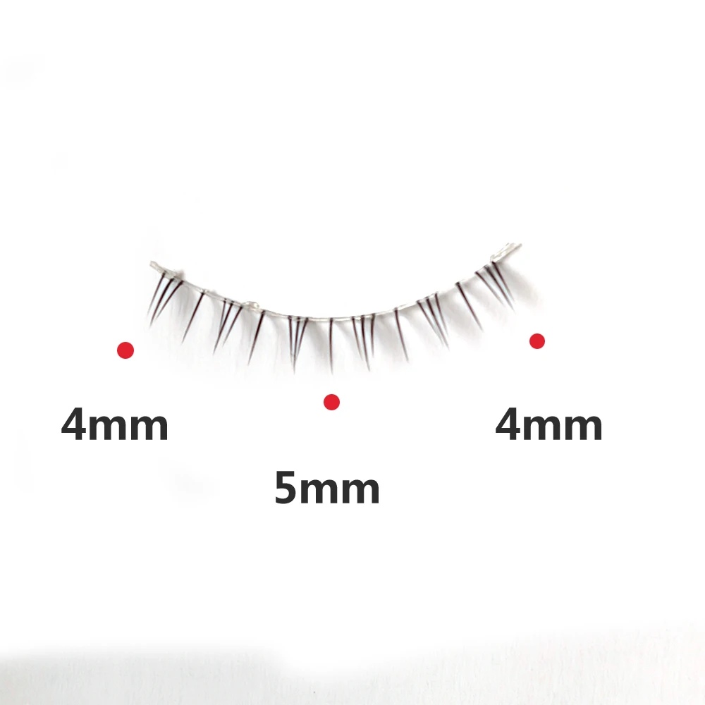 Ultra Natural Bottom Lashes Lower False Eyelashes Soft Clear Band V Shape Natural Looking Short Eyelash Extension