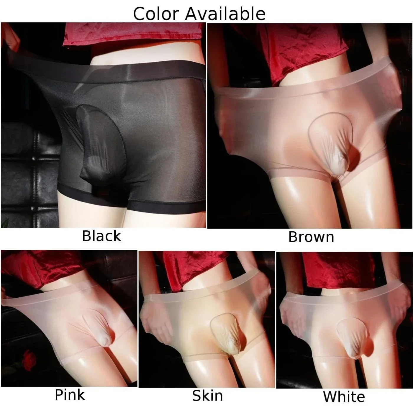 Sheer Transparent Men Sexy Shorts Sissy Pouch Panties Stretchshorts Gay Underwear Lingeries Briefs Cock Sheath