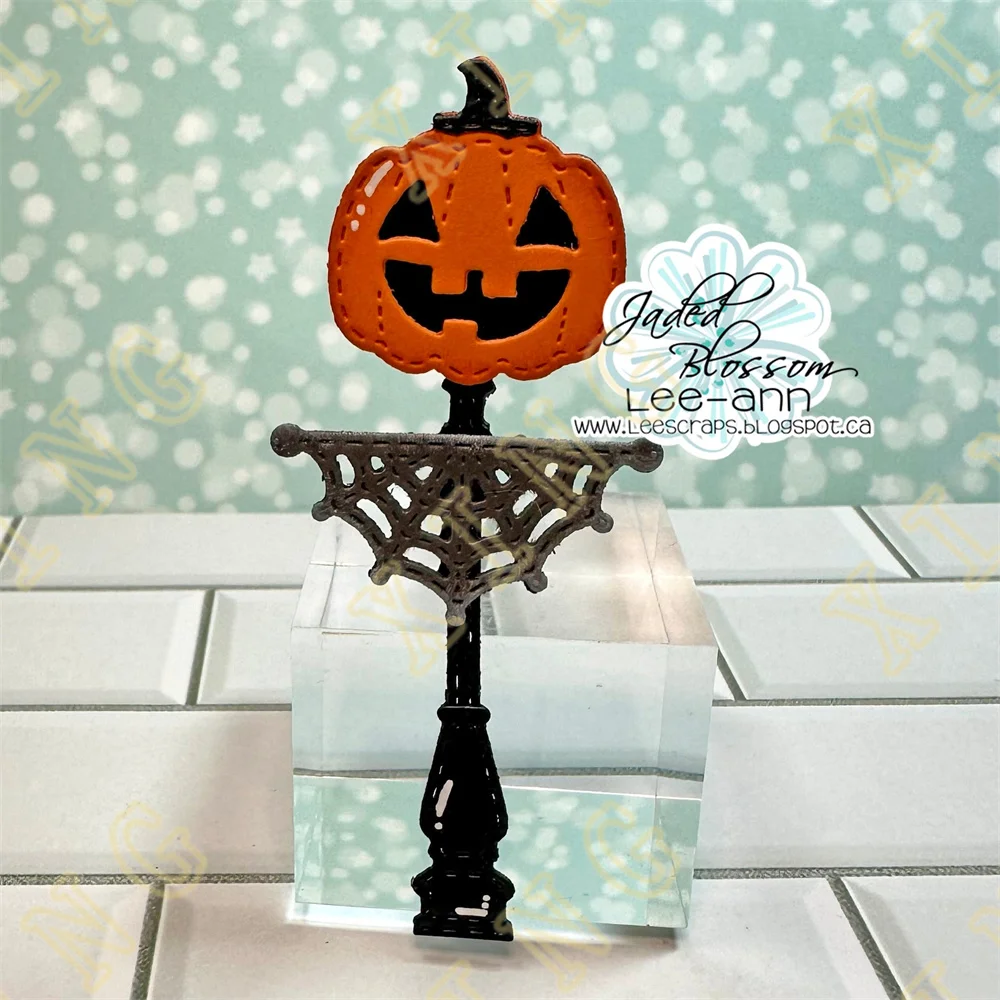 Halloween Street Lamp Fence Metal Cutting Dies Stamps Stencil DIY Scrapbooking Crafts Dies Cut Stencils Maker Photo Album Mould