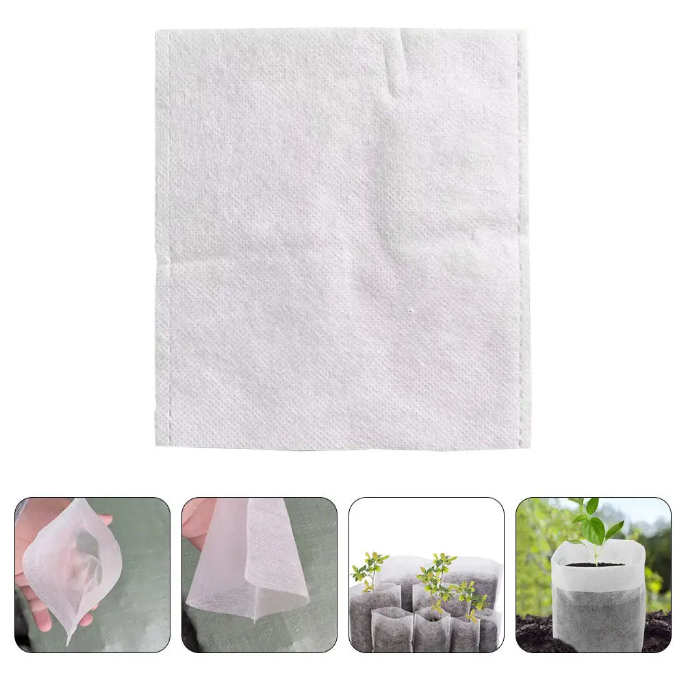 100Pcs Planting Bags Non-Woven Breathable Grow Pots for Healthy Root Development Tomato Potato Vegetable Garden