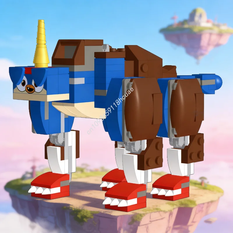 Набор строительных блоков MOC 199 деталей: Модель Puppycorn, благородный рыцарь, Cloud Cuckoo Land, Unikitty. Конструктор, рождественский подарок, игрушка.