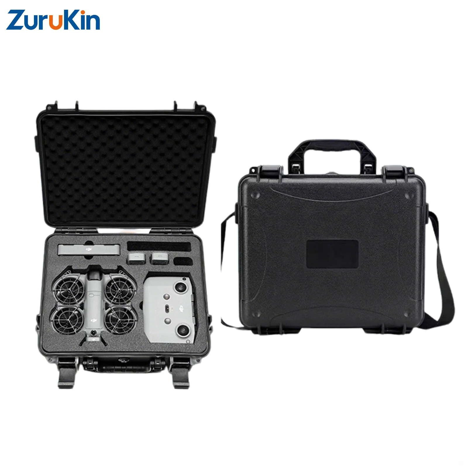 ZuruKin Hard Shell Carrying Case with Shoulder Strap for DJI NEO2 Drone Combo Shockproof Waterproof Portable Storage Box