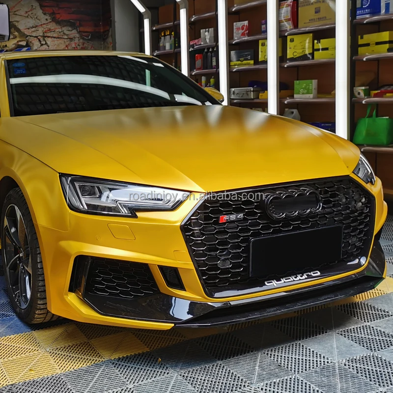 2017-2019 Facelift RS4 Body Kit for Audis A4 B9 Front Bumper with grille upgrade to   bumper ABS material