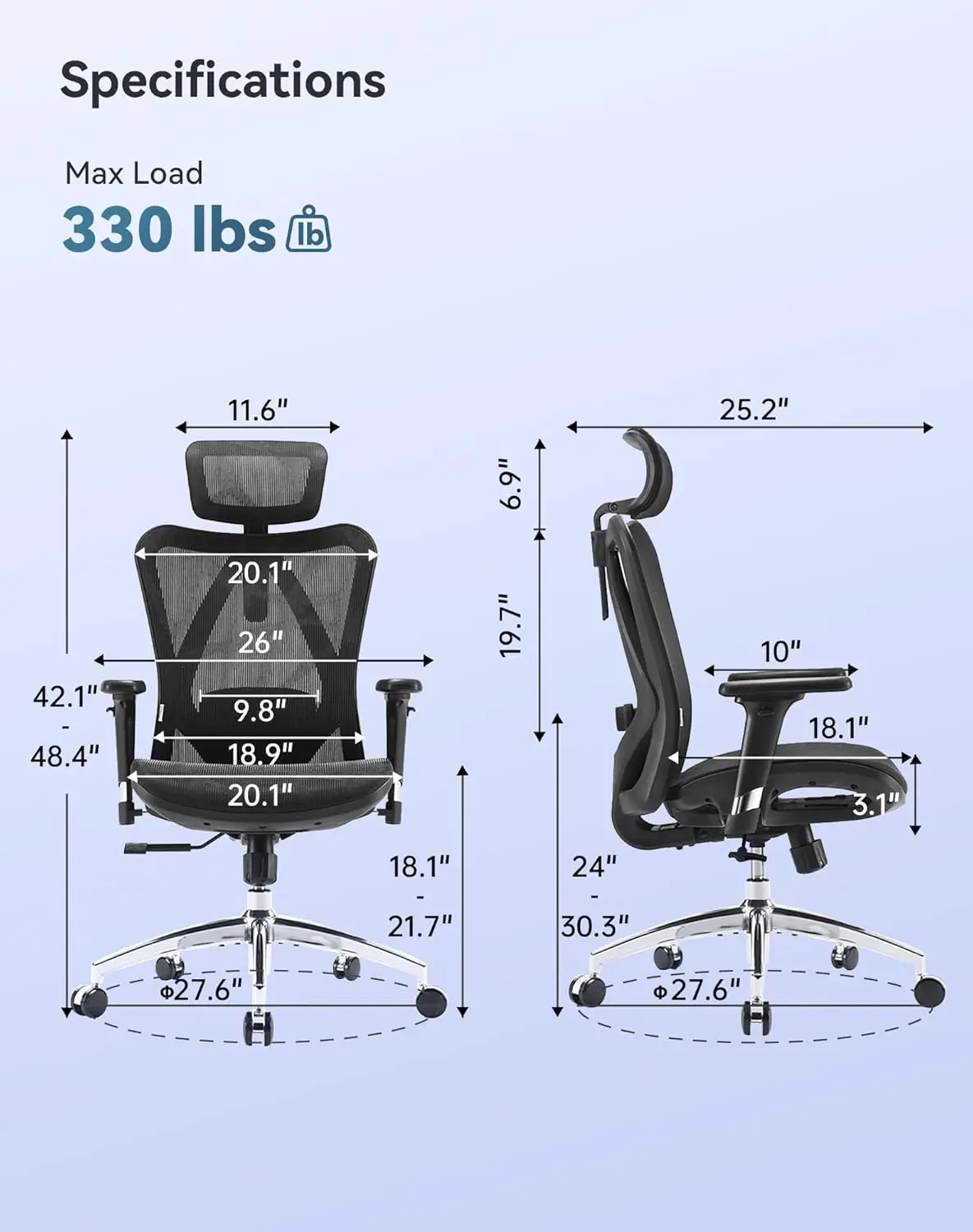 Thumbnail 3 - #7 Latest Mesh Desk Chairs Offers