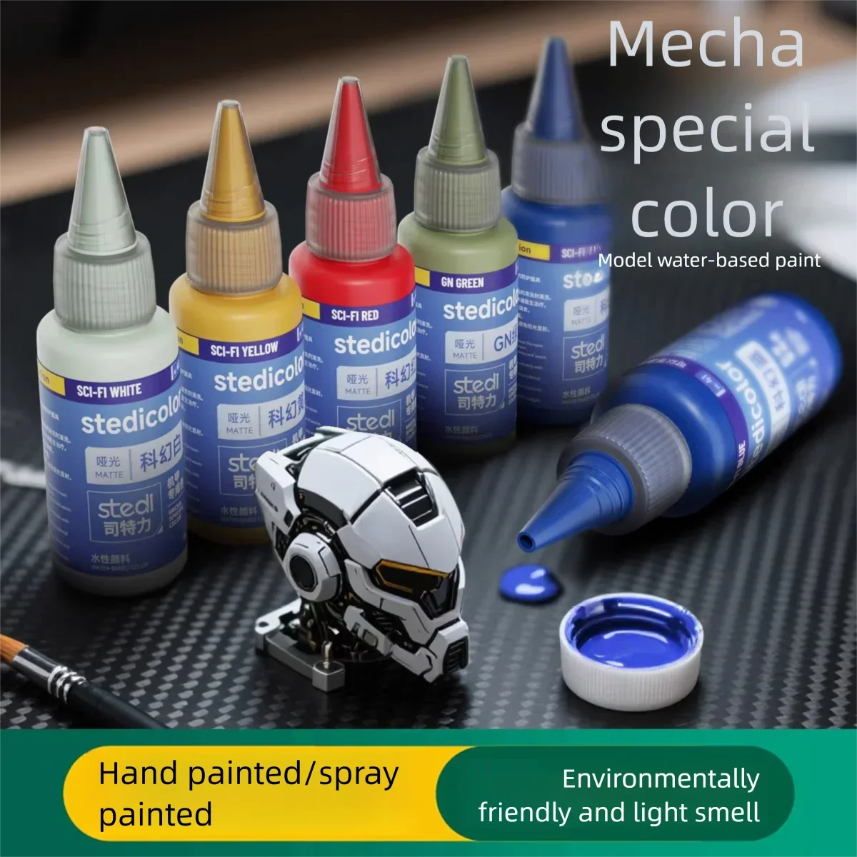 Stedi Acrylic Paint MC40-MC60 18g Matte Colors Water-Based Set for Gundam Model Kits Hand Painting for DIY Hobby Model Pigment