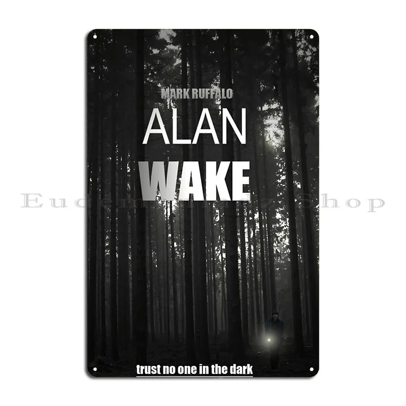 Alan Wake Rix 7 Metal Signs Decoration Painting Print Club Design Tin Sign Poster