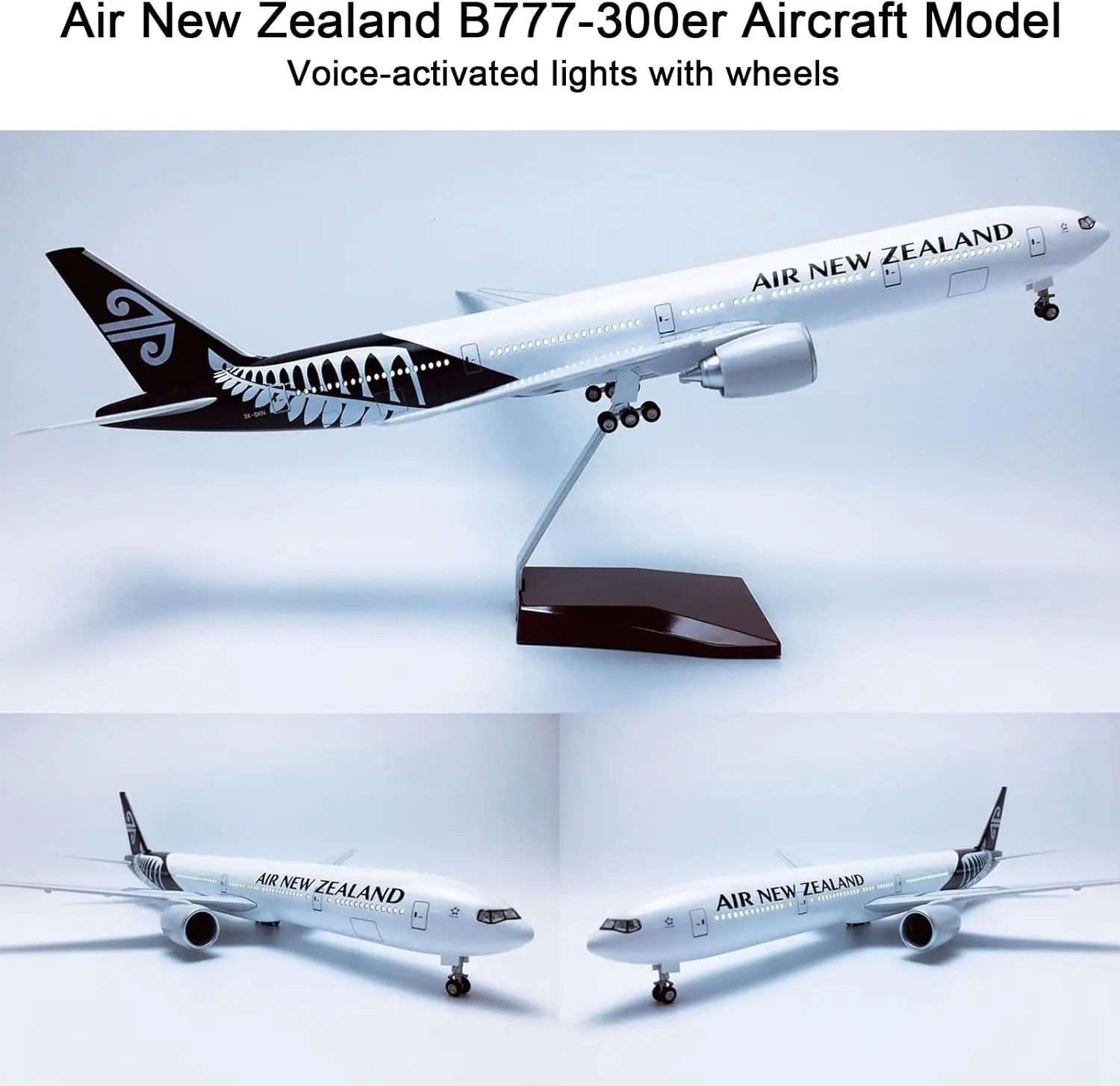 

Airplanes Decoration Large 1:157 Scale Model Airplane New Zealand B777 Plane Models Diecast Aircraft with LED Light for Collect