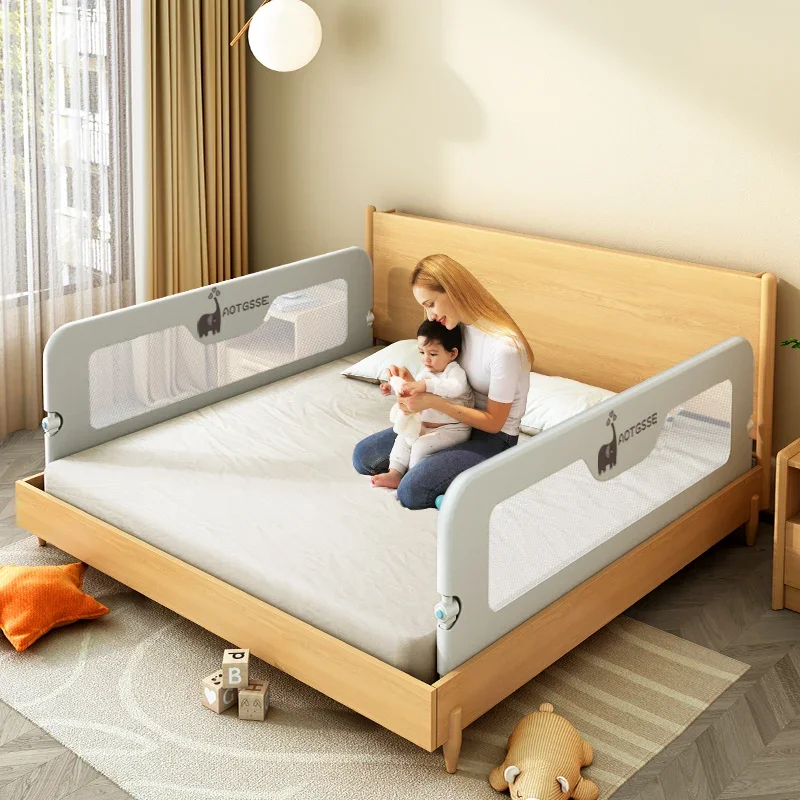 Vendita superiore sponde di protezione per lettino per bambini OEM paraurti per recinzione per letto pieghevole Anti-caduta eleganti binari per letto per bambino