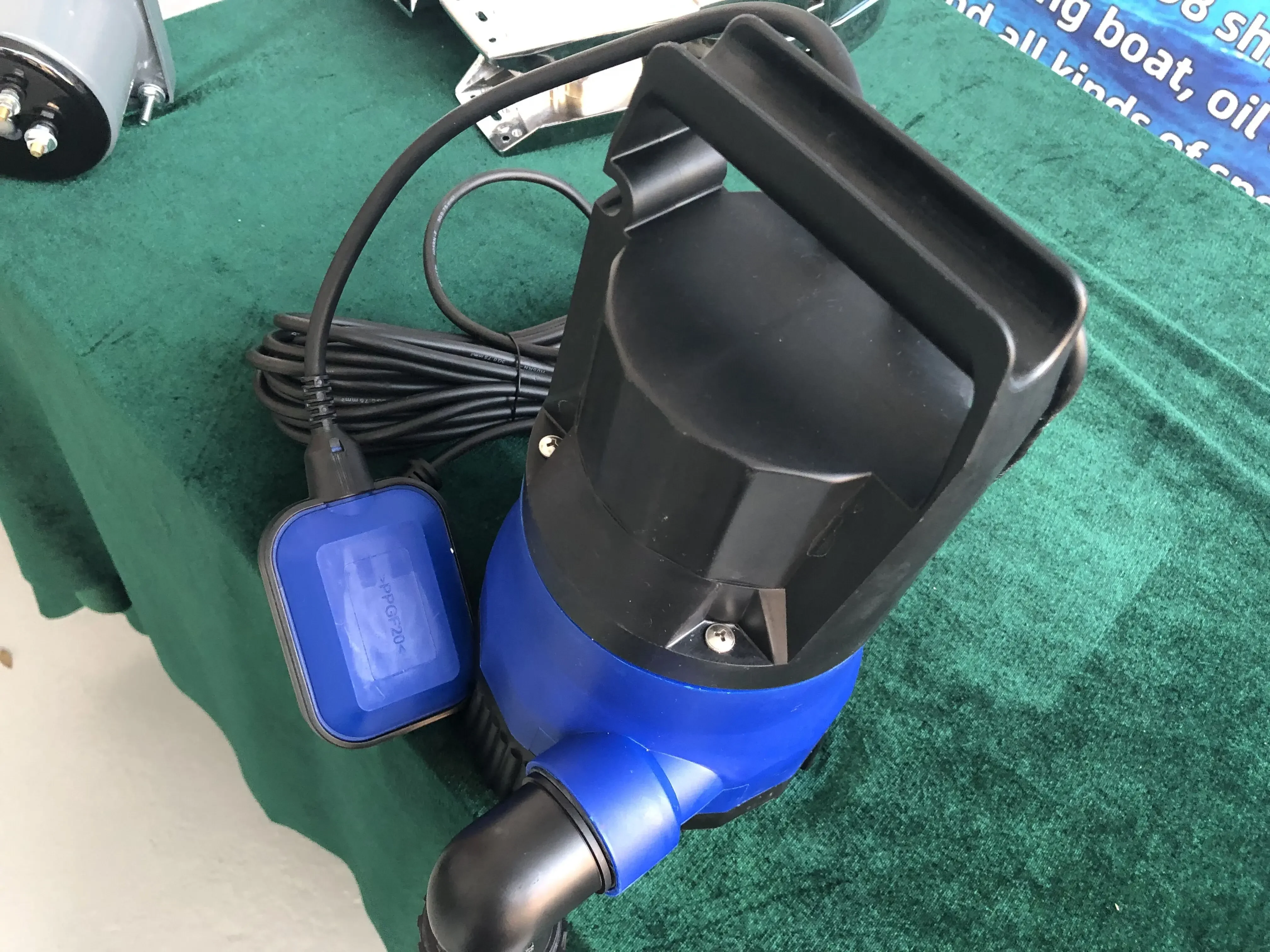 MARINE SELF-PRIMING BILGE PUMP PLASTIC SEWAGE PUMP SUBMERSIBLE PP GF20 WITH FLOAT SWITCH