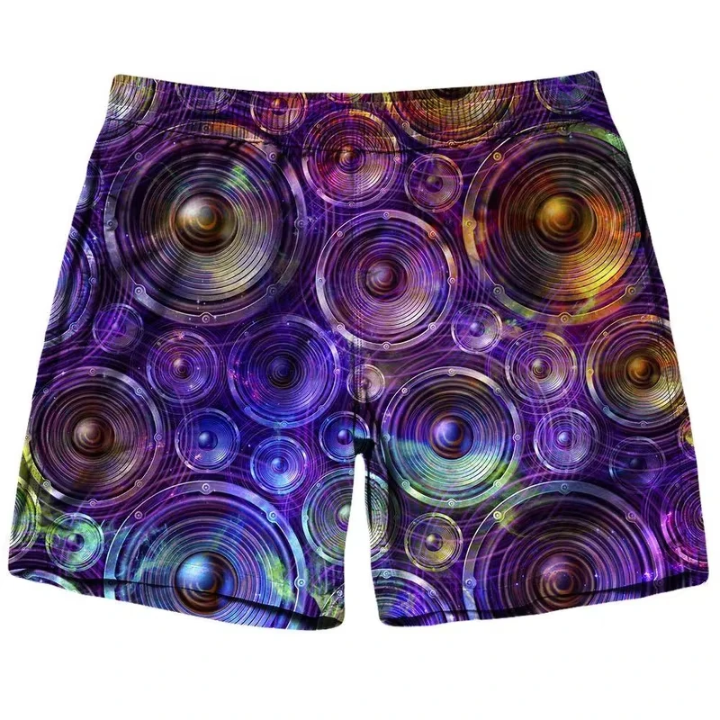 Szorty z nadrukiem 3d dla mężczyzn Cool Audio Flower Beach Short Funny Panda Snake Animal Streetwear Short Pants