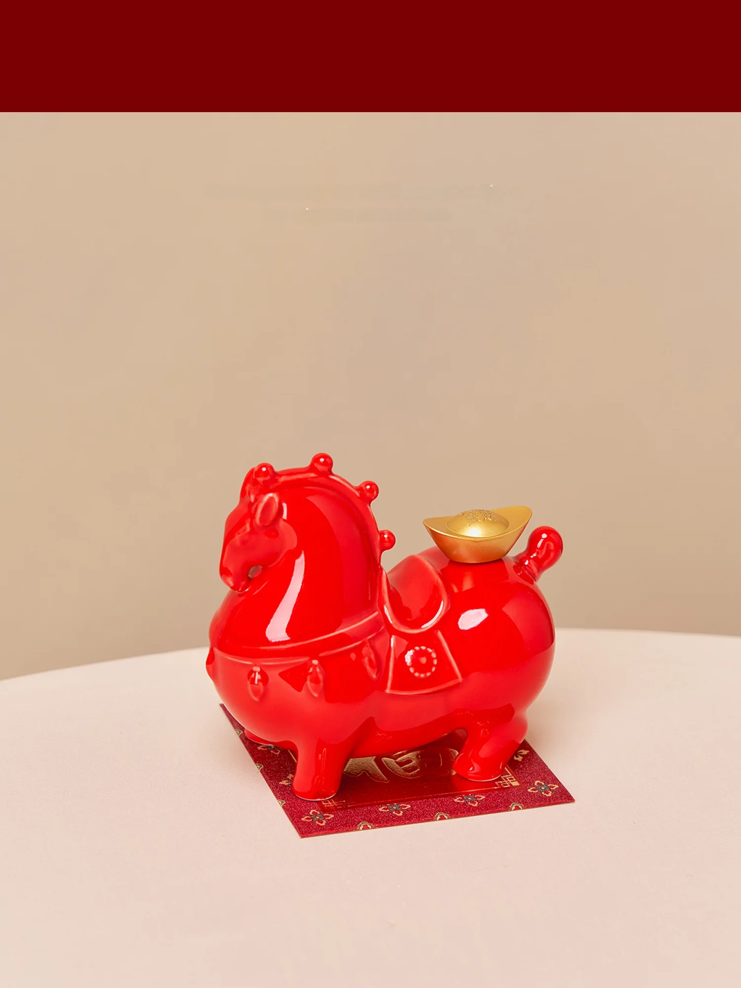 

Red Cerc Year Luy Charm Decorative Ornaments for New Year 2026 High End Gift Creative Chinese New Year Decoration