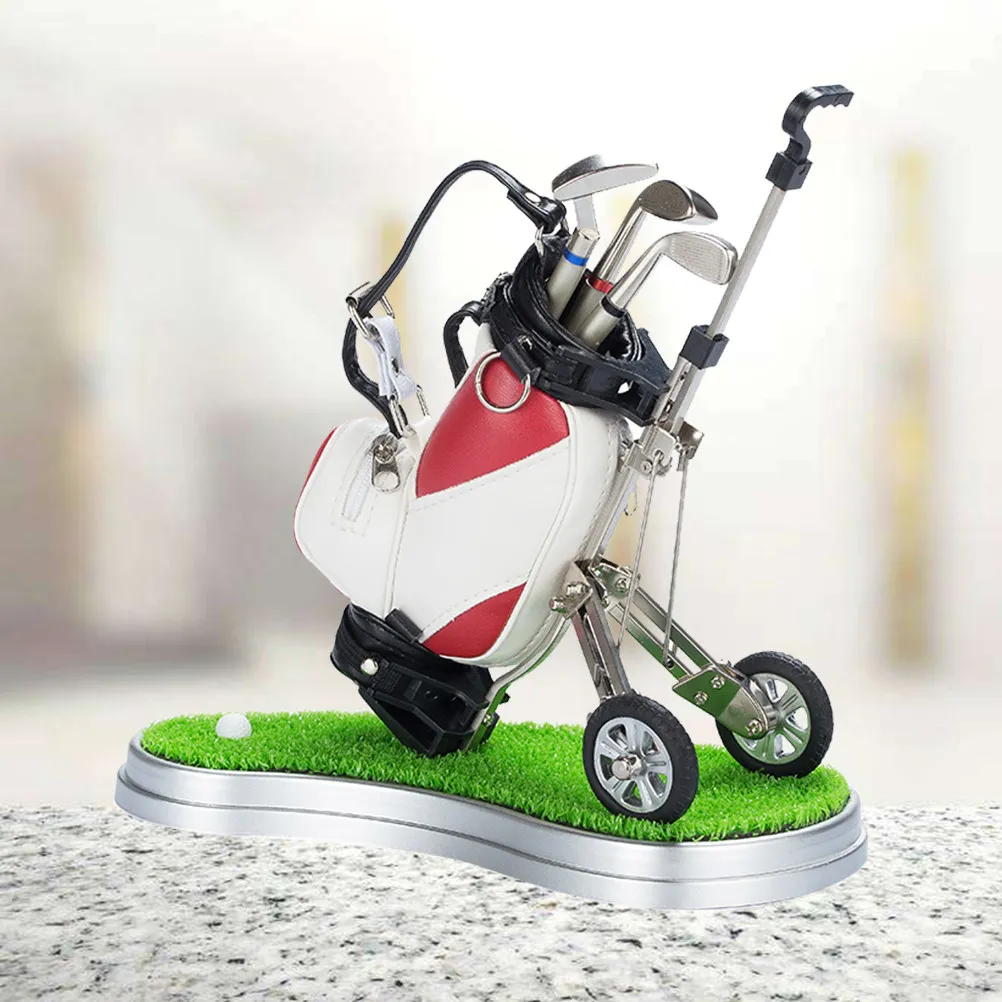 

Ретро-органайзер для ручек в стиле гольфа, настольный футляр для хранения, элегантный металлический контейнер для ручек с отделением на молнии для ключей, заметок и мелких предметов