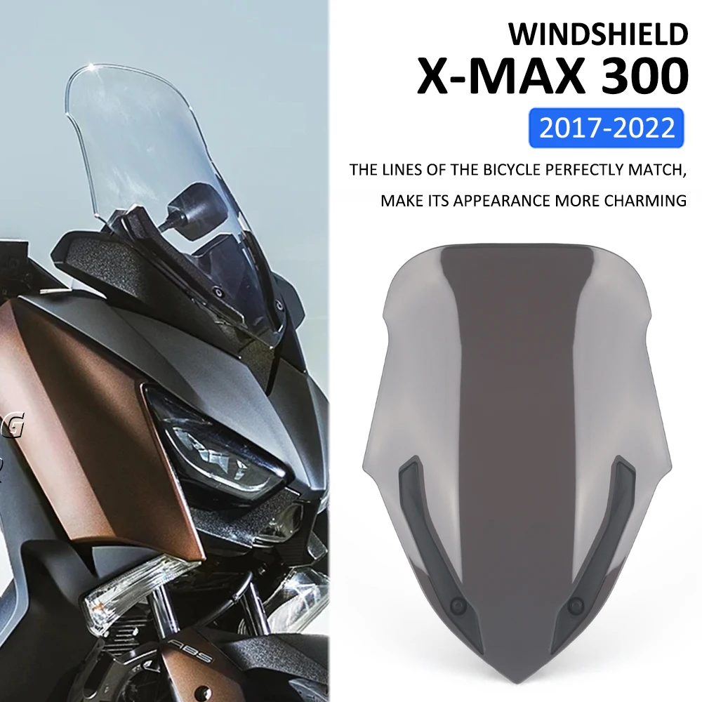 

Motorcycle Front Windscreen Windshield Wind Screen Shield Deflector Guard For Yamaha Xmax X-max 300 Xmax300 X-max300 2017-2022