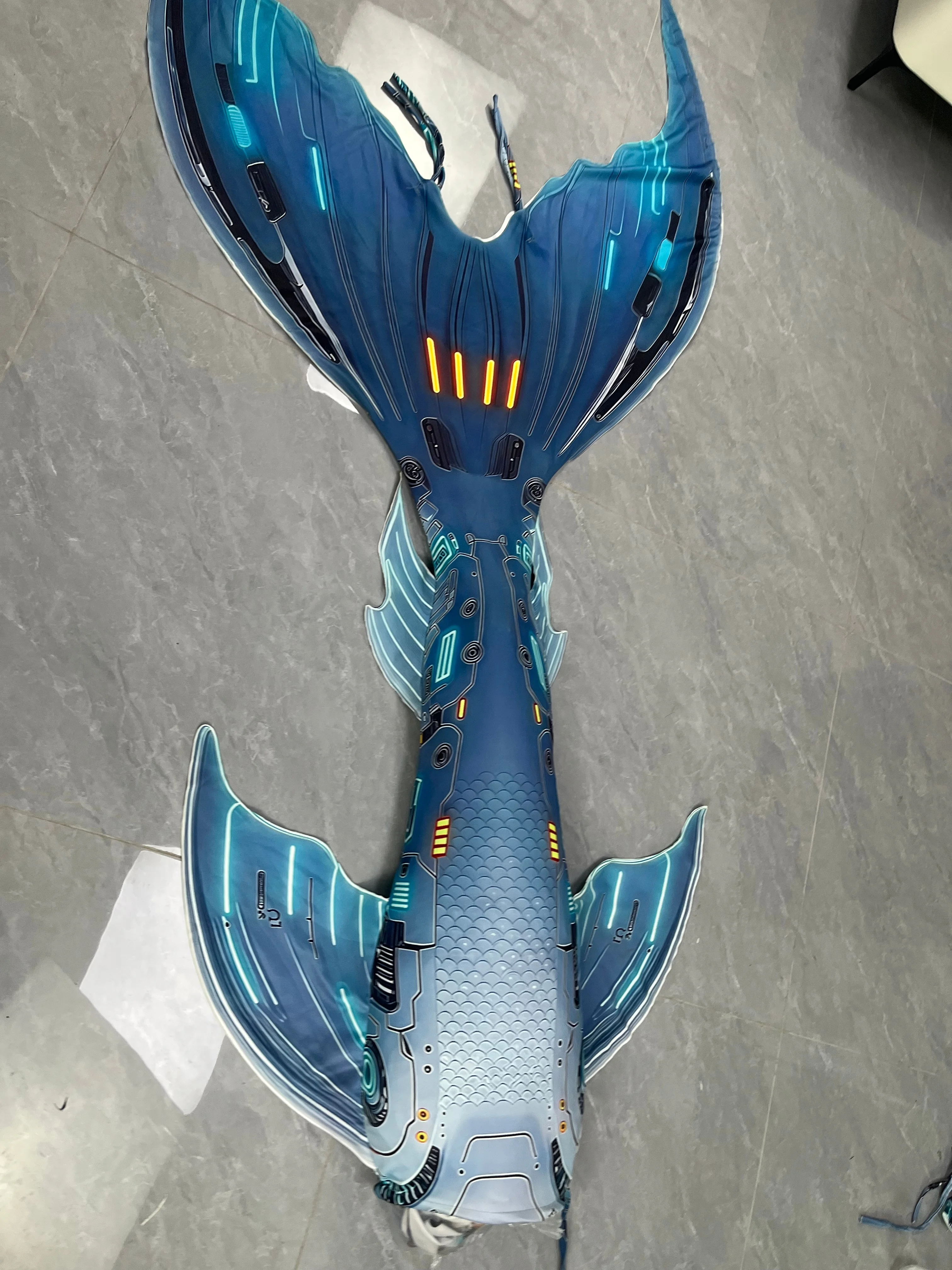 

Adult Blue Mermaid Large Fish Tail Professional Underwater Freediving High-Quality Mermaid Costume