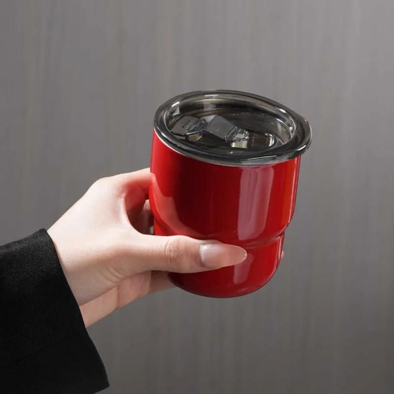 New 250ML 304 Stainless Steel Portable Cup High Aesthetic Mini Cup Double-layer Coffee Cup Drinkware Kitchen Home Mugs