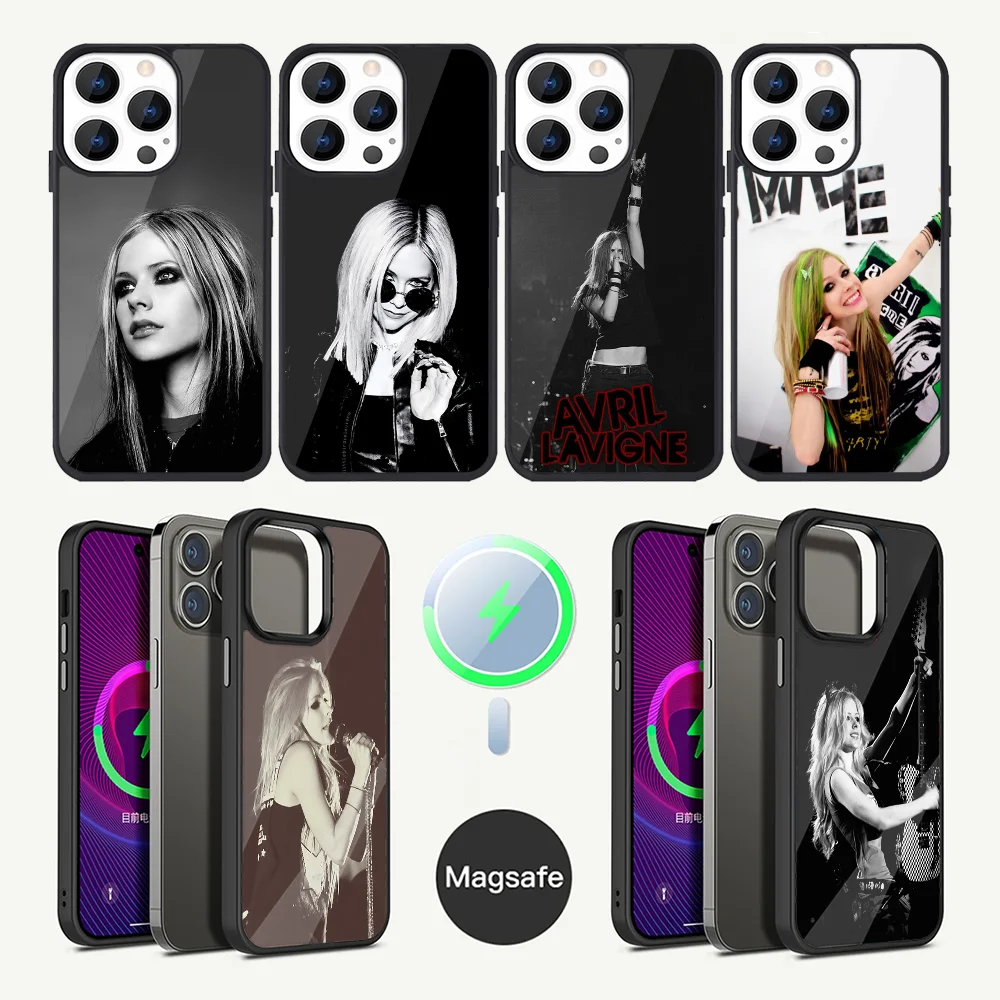 Cool Singer Phone Case For iPhone 16,15,14,13,12,11,Plus,Pro,Max Mini Magsafe Magnetic Wireless Charging A-Avril L-Lavigne