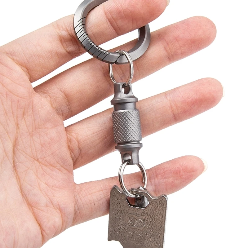 Alloy Rotate Buckle Keychain Portable Multifunctional Men Outdoor Tool