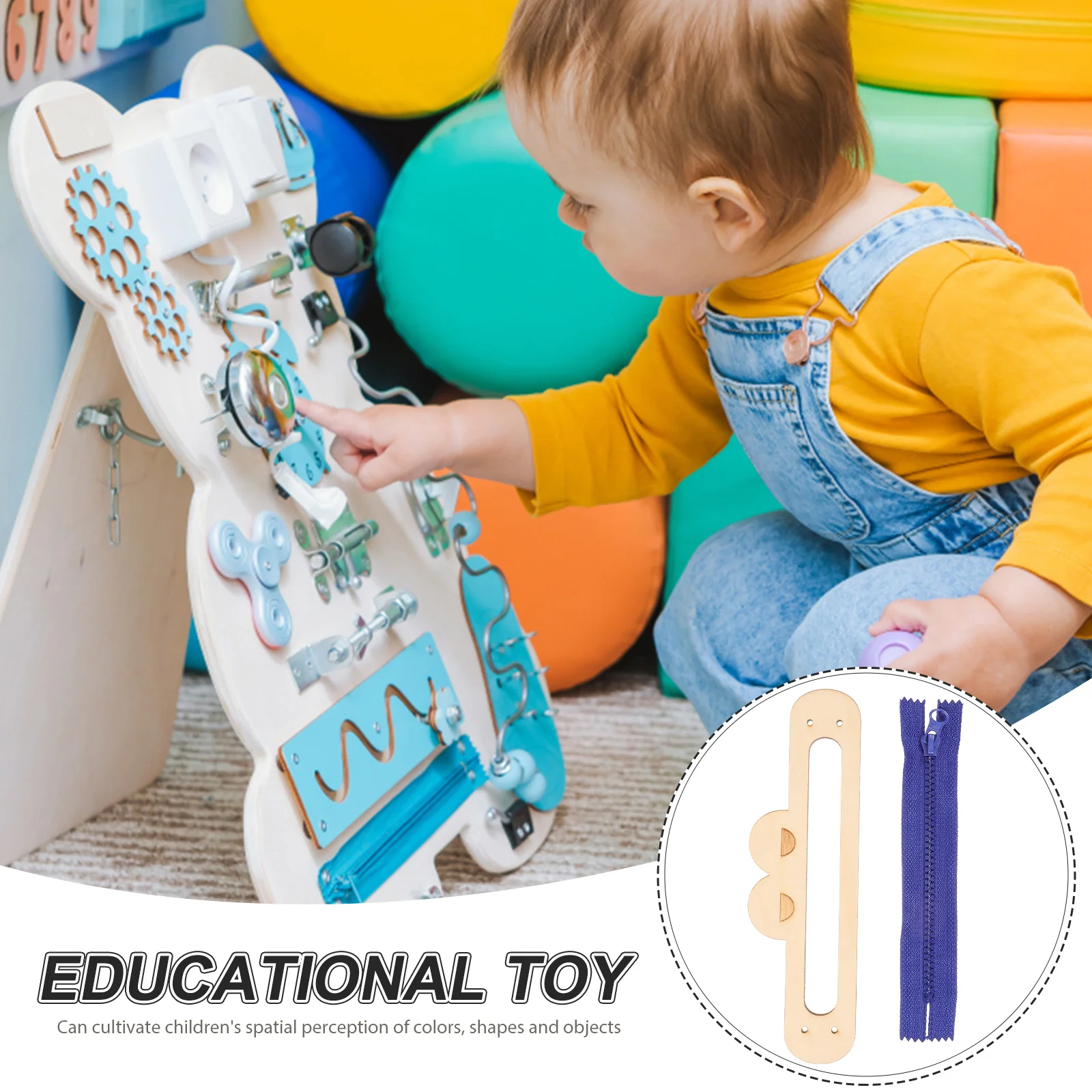 Houten bezig bord voor kinderen Herbruikbare educatieve activiteit met kikkerritsontwerp Verbetering van het ouder-kind interactie leren