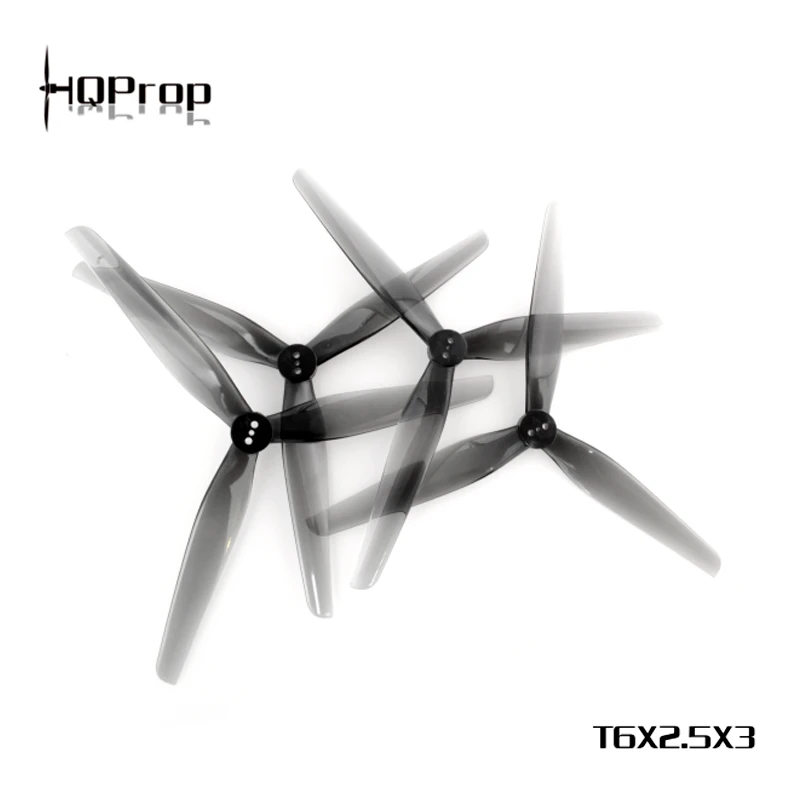 

6Pairs(6CW+6CCW) HQPROP T6X2.5X3 6025 3-Blade T-Mount PC Propeller Grey for FPV Freestyle 6inch Long Range Drones DIY Parts