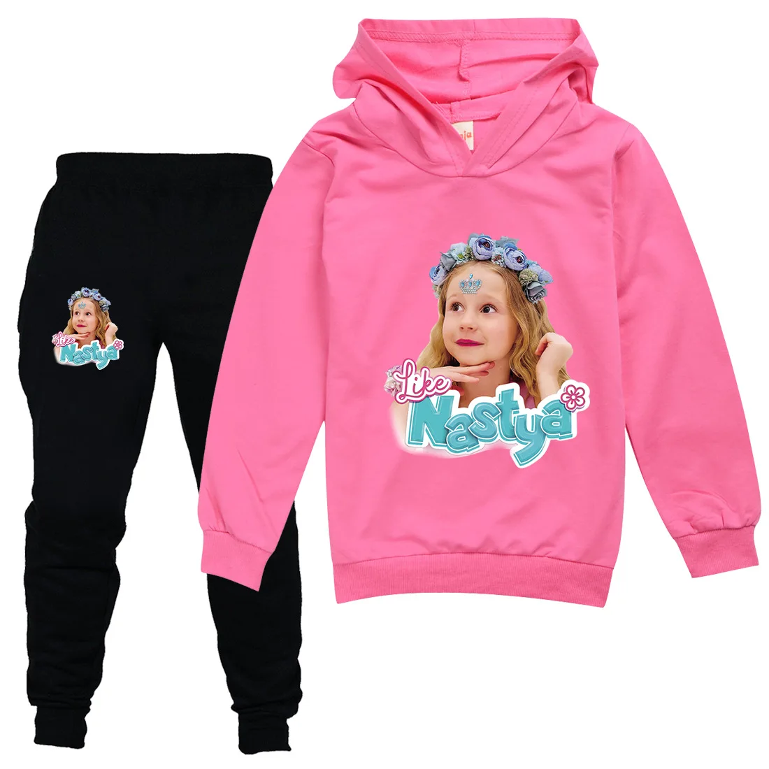 Russia Like Nastya Clothes Set Kids Cartoon Hoodies & Sweatshirts Pants 2pcs Sets Toddler Girls Outfits Junior Boys Sportsuits