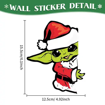 Samolepka na auto Baby Yoda Kawaii Anime Figurka Yoda Auto Zadní čelní sklo Samolepky Dekorace Nalepky na notebook Samolepka na auto 10 nejlepší prodej Autopříslušenství Yoda - №8