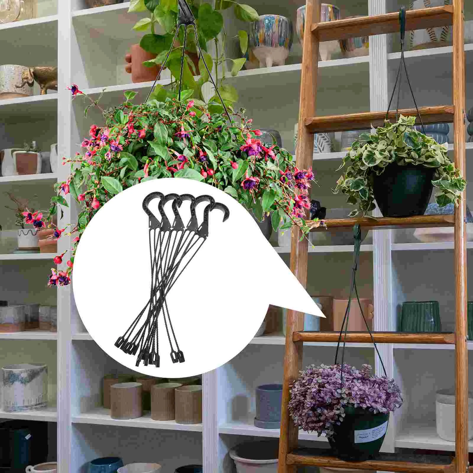 フック付き吸水チェーン,多肉植物用植木鉢,洗面台,プラスチック製植木鉢ホルダー,庭用ポット