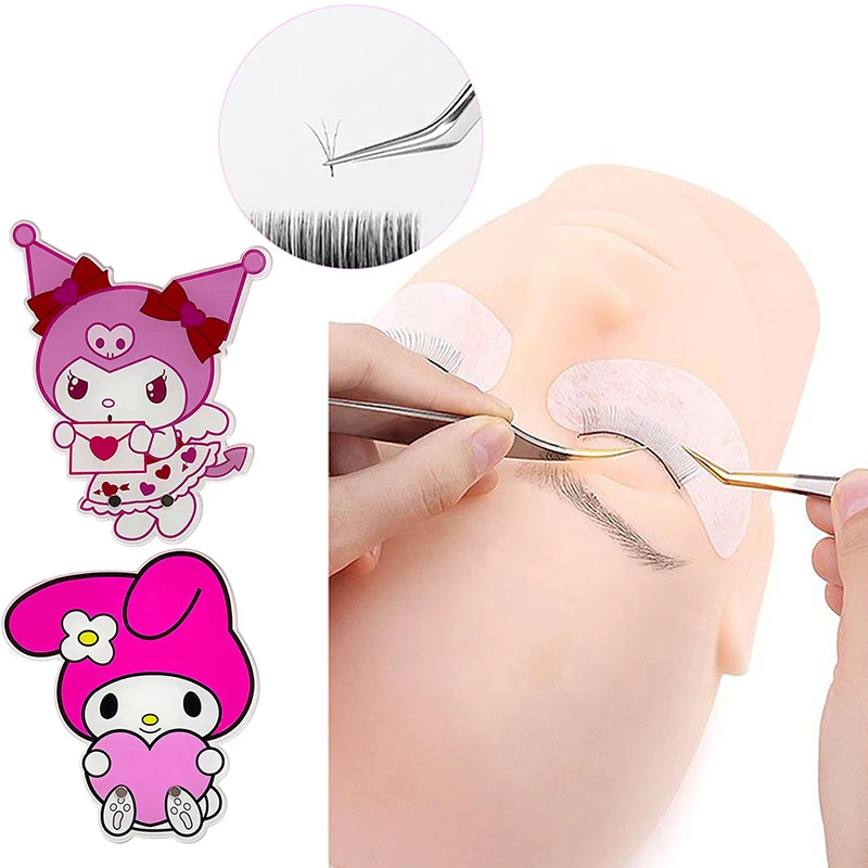 Colorful Mymelody Kuromi Shape Magnetic Suction False Lashes Tray Holder Acrylic Eyelash Extension Display Board Makeup Tools